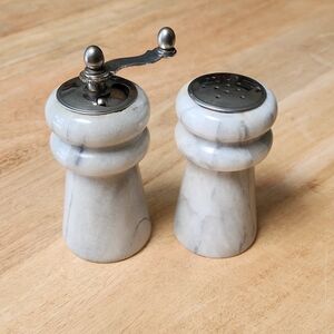 Vintage Marble Salt & Pepper Grinder Shakers